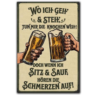 LANOLU Fotomagnet "Wo ich geh' und steh' - 8 x 5,5 cm