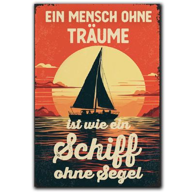 LANOLU Fotomagnet "Schiff ohne Segel" - 8 x 5,5 cm