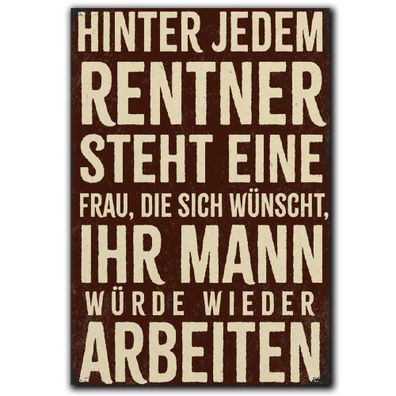 LANOLU Fotomagnet Rentner Frau arbeiten - 8x5,5 cm
