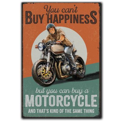 LANOLU Fotomagnet Motorcycle Happiness - 8x5,5 cm