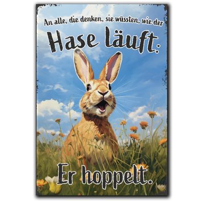 LANOLU Fotomagnet "Der Hase hoppelt" - 8 x 5,5 cm