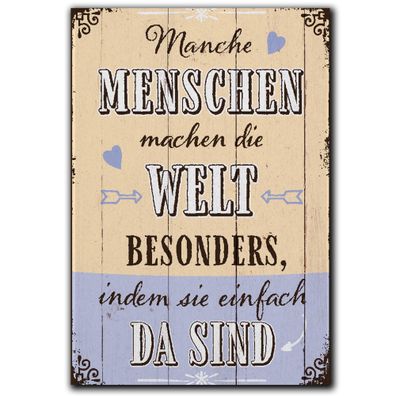 LANOLU Fotomagnet "Menschen die Welt besonders machen" - 8 x 5,5 cm