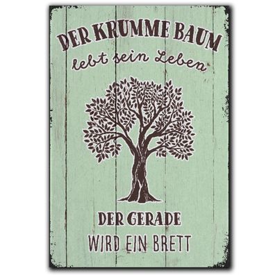 LANOLU Fotomagnet "Krummer Baum lebt sein Leben" - 8 x 5,5 cm