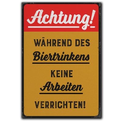 LANOLU Fotomagnet "Während des Biertrinkens" - 8 x 5,5 cm
