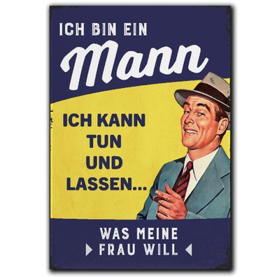 LANOLU Fotomagnet "Ich bin ein Mann" - 8 x 5,5 cm