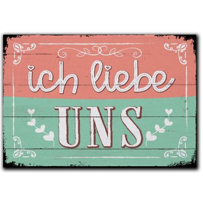 LANOLU Fotomagnet "Ich liebe uns" - 8 x 5,5 cm