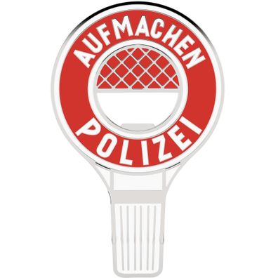 LANOLU Magnet Flaschenöffner Polizei-kelle "Aufmachen"