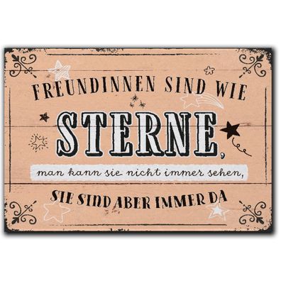 LANOLU Fotomagnet "Freundinnen sind wie Sterne" - 8 x 5,5 cm