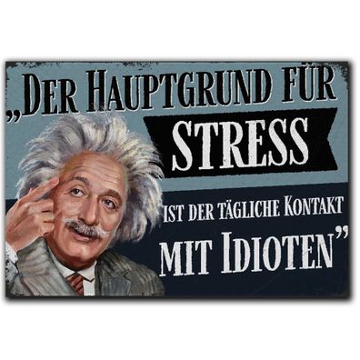 LANOLU Fotomagnet "Der Hauptgrund für Stress" - 8 x 5,5 cm