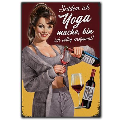 LANOLU Fotomagnet "Seitdem ich Yoga mache" - 8 x 5,5 cm