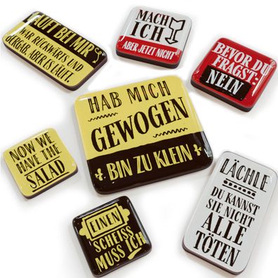 LANOLU Puzzle Magnetset 7 teilig mit lustigen Sprüchen