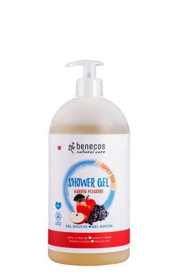 6x benecos benecos Natural Shower Gel FAMILY SIZE Garden Pleasure Apfel & Traube