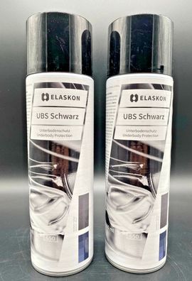 2x Elaskon Unterbodenschutz UBS schwarz 500ml Spray Wachsbasis Rostschutz