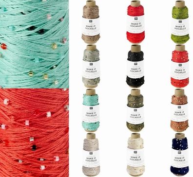 50g Rico Creative Make It Rocaille Beilaufgarn zum mitstricken GP 199,80€/1kg