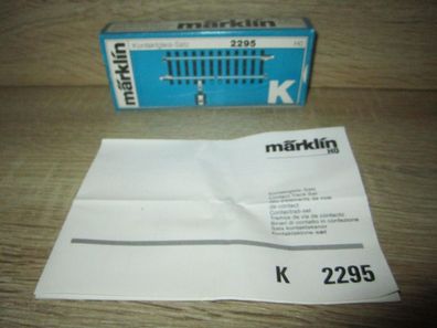 Märklin 2295 K-Gleis Kontaktgleis-Satz 2 x 90 mm blaue OVP