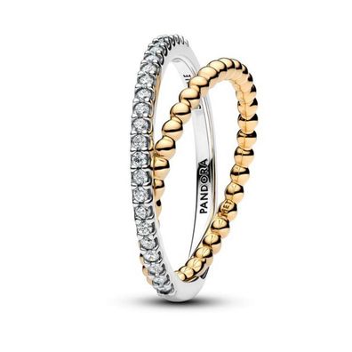 Ring 52 - bicolor - 2 fach Gekreuzter Bandring