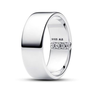 Ring 60 - Silber - Gravierbares Breites Band