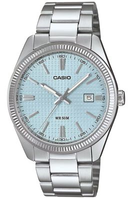 Casio Armbanduhr in Unisexgröße Timeless Hellblau MTP-1302PE-2AVEF