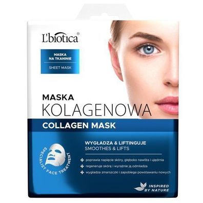 L`Biotica Kollagen-Gesichtsmaske auf Stoff, 23 ml