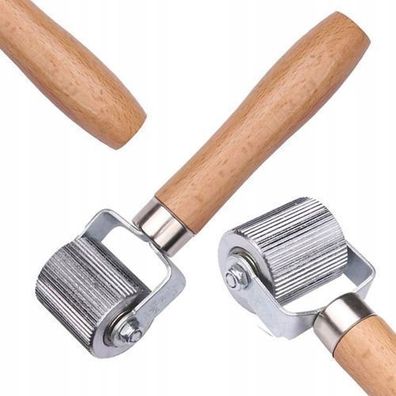 Rosfix Andruckrolle Holzgriff 50 mm – mit Kugellager | für Reifenreparatur