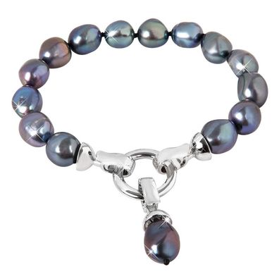 Bracelet made of genuine metal blue pearls JL0562