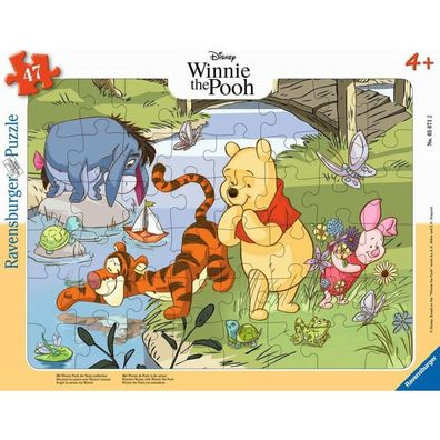 Kinderpuzzle Mit Winnie Puuh die Natur entdecken (47 Teile, Rahmenpuzzle)