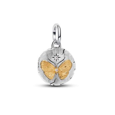 Bead - Bicolor - Schmetterling Medaillon-Charm