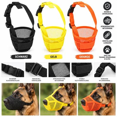 Maulkorb Hund - Soft-Maulkorb für kleine & große Hunde, viele Größen & Farben