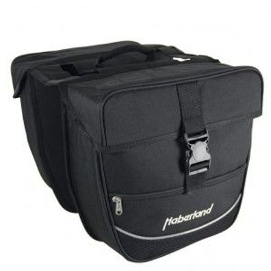 Doppeltasche Haberland Einsteiger schwarz, 30x32x13cm, 25 ltr