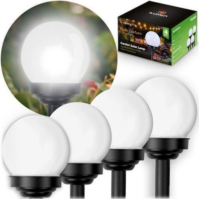 Solarlampe, weiße Kugel, 4 Stück, Lumen LS-102