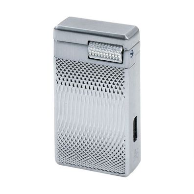 Jean Claude Jerome Feuerzeug mit Dual Flame im Etui, silber
