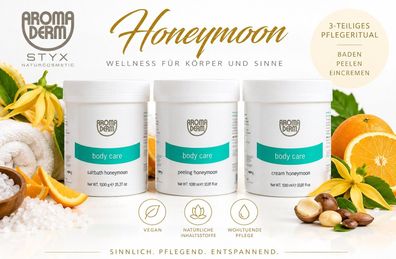 STYX Aroma Derm Honeymoon Set 3-teilig Salzbad Peeling Creme Ylang Ylang