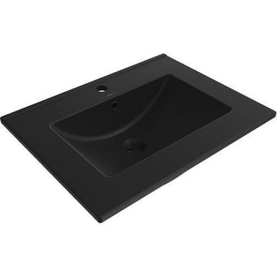 Mexen Atena Einbau-Waschtisch 61x46,5cm Schwarz Keramik mit Überlaufloch