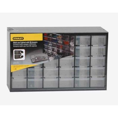 Kleinteilemagazin 1-93-980 (schwarz/transparent, 30 Schubladen)