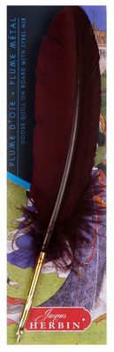 Herbin Gänsefeder 28cm Metallfeder rot