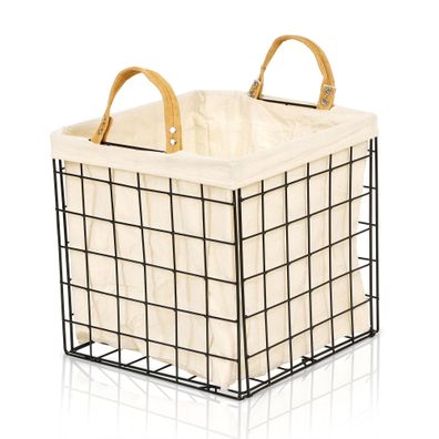 Lycce Kallax Einsatz Industry Aufbewahrungskorb Metall schwarz 35 l (33 x 33 x 33cm)