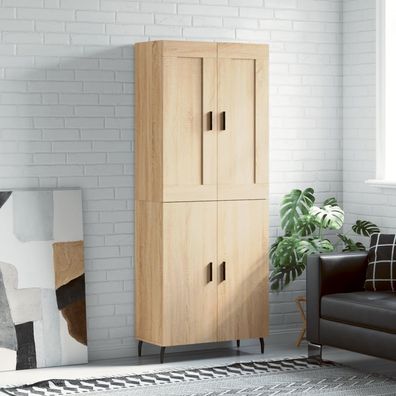 vidaXL Highboard Sonoma-Eiche 69,5x34x180 cm Holzwerkstoff