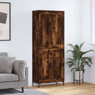 vidaXL Highboard Räuchereiche 69,5x34x180 cm Holzwerkstoff