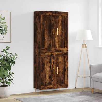 vidaXL Highboard Räuchereiche 69,5x34x180 cm Holzwerkstoff