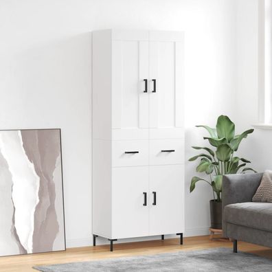 vidaXL Highboard Weiß 69,5x34x180 cm Holzwerkstoff
