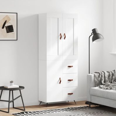 vidaXL Highboard Weiß 69,5x34x180 cm Holzwerkstoff