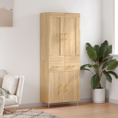 vidaXL Highboard Sonoma-Eiche 69,5x34x180 cm Holzwerkstoff
