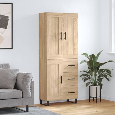 vidaXL Highboard Sonoma-Eiche 69,5x34x180 cm Holzwerkstoff