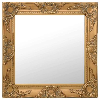 vidaXL Wandspiegel im Barock-Stil 50x50 cm Golden