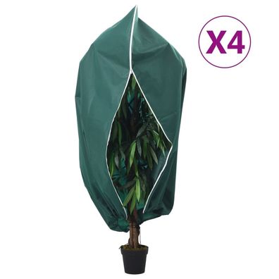 vidaXL Wintervlies mit Reißverschluss 4 Stk. 70 g/m² 1,55x1,55 m
