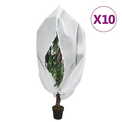 vidaXL Wintervlies mit Reißverschluss 10 Stk. 70 g/m² 1,55x1,55 m