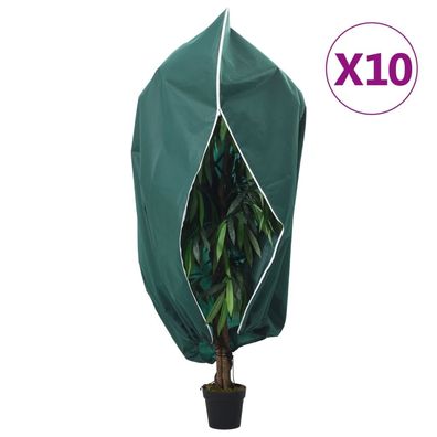 vidaXL Wintervlies mit Reißverschluss 10 Stk. 70 g/m² 3,93x3 m