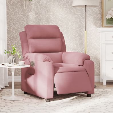 vidaXL Relaxsessel Elektrisch Rosa Samt