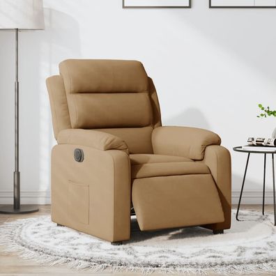 vidaXL Relaxsessel Elektrisch Braun Samt