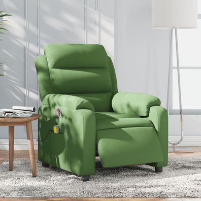 vidaXL Massagesessel Elektrisch Hellgrün Samt